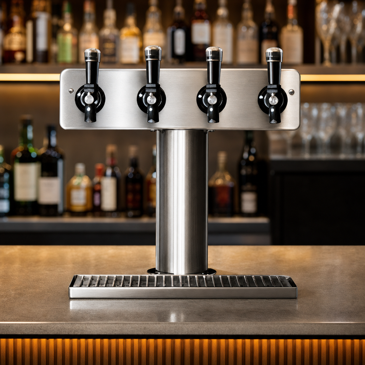 Product image #4 for Spec-Bar Stainless Steel 5-Faucet Countertop Beer Dispenser with Drip Tray
