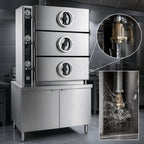 Thumbnail image #4 for Crown GC-2 Two Compartment Gas Pressure Steamer with Cabinet Base