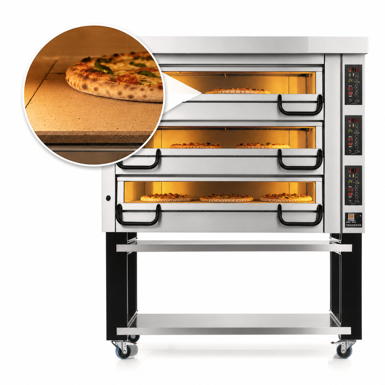 Product image #4 for PizzaMaster PM 823ED 3-Deck Electric Stone Hearth Pizza Oven