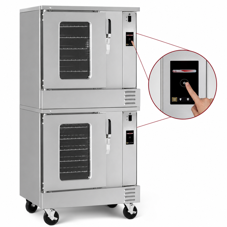 Product image #4 for Southbend Platinum 2-Deck Half-Size Electric Convection Oven on Legs, Standard Depth, Touch Screen Controls
