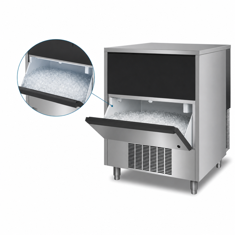 Product image #4 for Manitowoc UFP0350A Air-Cooled Flake Ice Machine with 60 lb Storage Bin