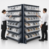 Thumbnail image #4 for Quantum Sloped Double-Sided Pick Rack with 80 Clear Bins