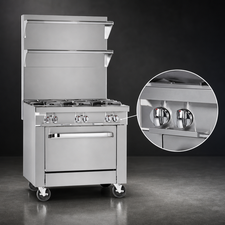 Product image #4 for Southbend Platinum 32-Inch Heavy Duty Gas Range with 6 Open Burners and Cabinet Base