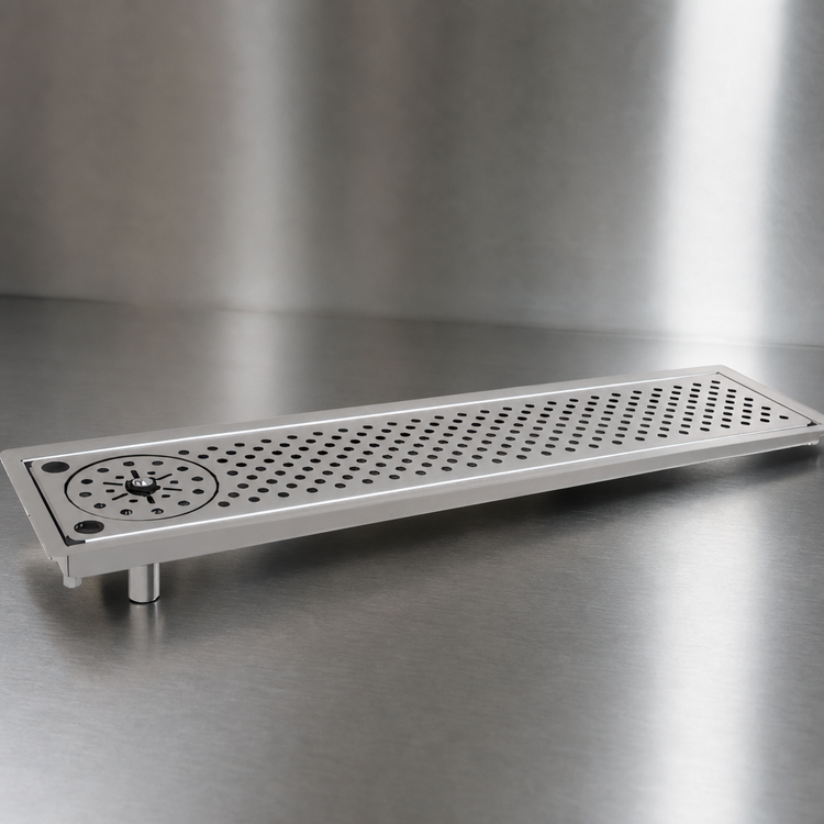 Product image #4 for Glastender 30-Inch Drop-In Rinser Faucet Drain Tray with 1/2-Inch Drain