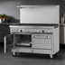 Thumbnail image #4 for Ultimate 48-Inch Gas Restaurant Range with 7 Open Burners, Standard Oven, and Cabinet Base