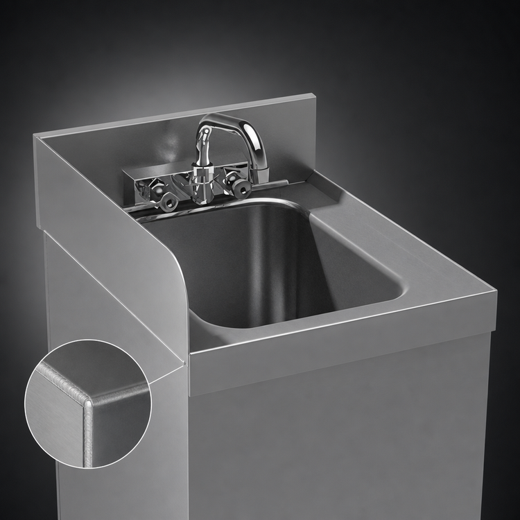 Product image #4 for Advance Tabco Prestige Welded Left Side Splash for 25-Inch Underbar Unit