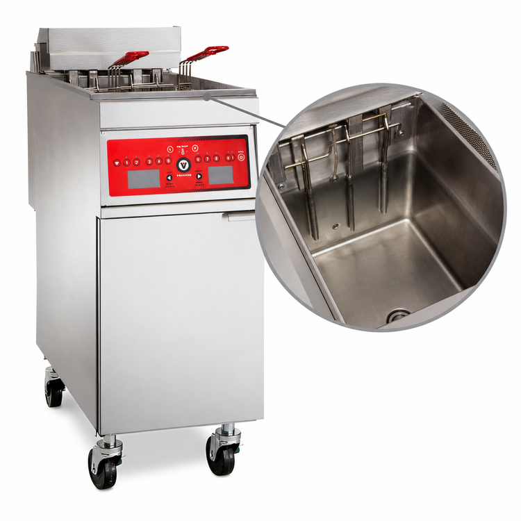 Product image #5 for Vulcan 1ER85A Free-Standing Electric Deep Fryer, 21-Inch Wide, 85 lb. Capacity, Solid State Analog Controls
