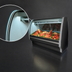 Thumbnail image #4 for Howard-McCray 40E Series Endless Design Red Meat Service Case, 51-1/2 Inch Wide, Remote Refrigeration, Curved Glass, Black Exterior/White Interior, LED