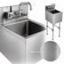 Thumbnail image #4 for Advance Tabco Special Value Series Underbar Freestanding Hand Sink with Faucet, 12 x 18 Inch Stainless Steel