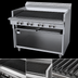 Thumbnail image #4 for Garland Cuisine Series 48-Inch Gas Charbroiler and Underfired Broiler with Open Storage Base