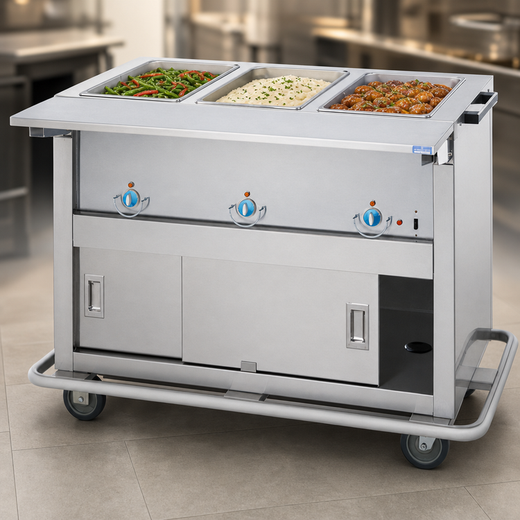 Product image #4 for Thurmaduke EP-3-CBSS 3-Well Portable Electric Steamtable with Stainless Steel Body