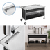 Thumbnail image #4 for Atlas Metal CAU-5 77-1/2-Inch Mobile Beverage Serving Counter with Stainless Steel Top and Urn Drain