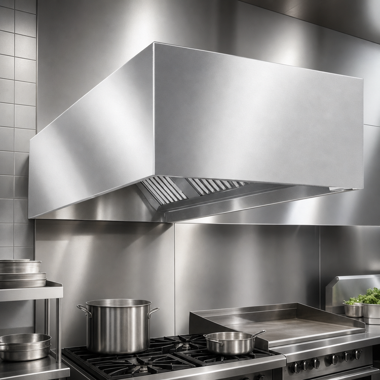 Product image #4 for SpecAir HEIA96-102 Wall Type Make-Up Air Compensating Exhaust Hood - 102"W x 51"D