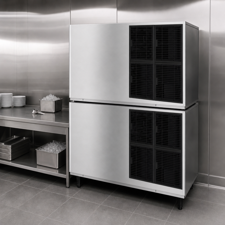 Product image #4 for Hoshizaki KM-1301SAJ Stackable Crescent Cube Ice Maker, Air-Cooled, Self-Contained, 1,365 lb/Day