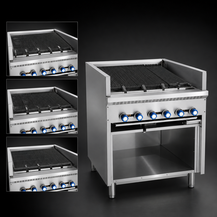 Product image #4 for Steakhouse 24-Inch Gas Floor Model Charbroiler with Open Cabinet Base