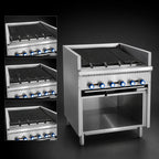 Thumbnail image #4 for Imperial (Middleby) Steakhouse IABF-24 24-Inch Gas Floor-Model Charbroiler, 4 Radiant Burners, Cast Iron Slanted Grates, Open Cabinet Base