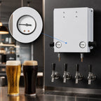 Thumbnail image #4 for Krowne KGB-1D Double Wall-Mounted CO2/Nitrogen Beverage Gas Blender with Preset Blend Settings