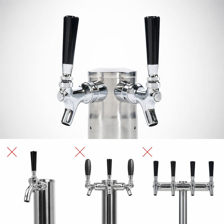 Product image #4 for Beverage Air Double Faucet Adapter for Dual Faucet Beer Tap