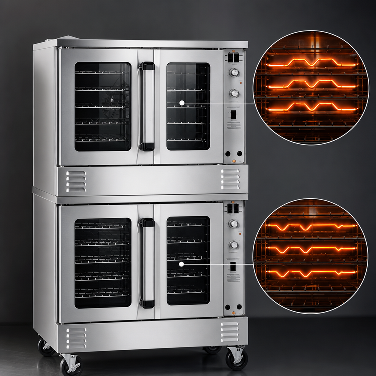 Product image #4 for Southbend Platinum Double Deck Bakery-Depth Electric Convection Oven with Standard Controls and Dependent Glass Doors