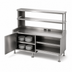 Thumbnail image #4 for Randell Modular Chef Service Counter Right Chef-Side Section, 99-1/2 Inches Wide, with Plate Storage Cabinet and Double Overshelf
