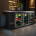 Thumbnail image #5 for Perlick BBS84 84-Inch Three-Door Self-Contained Refrigerated Back Bar Cabinet, Black Exterior, Stainless Steel Top