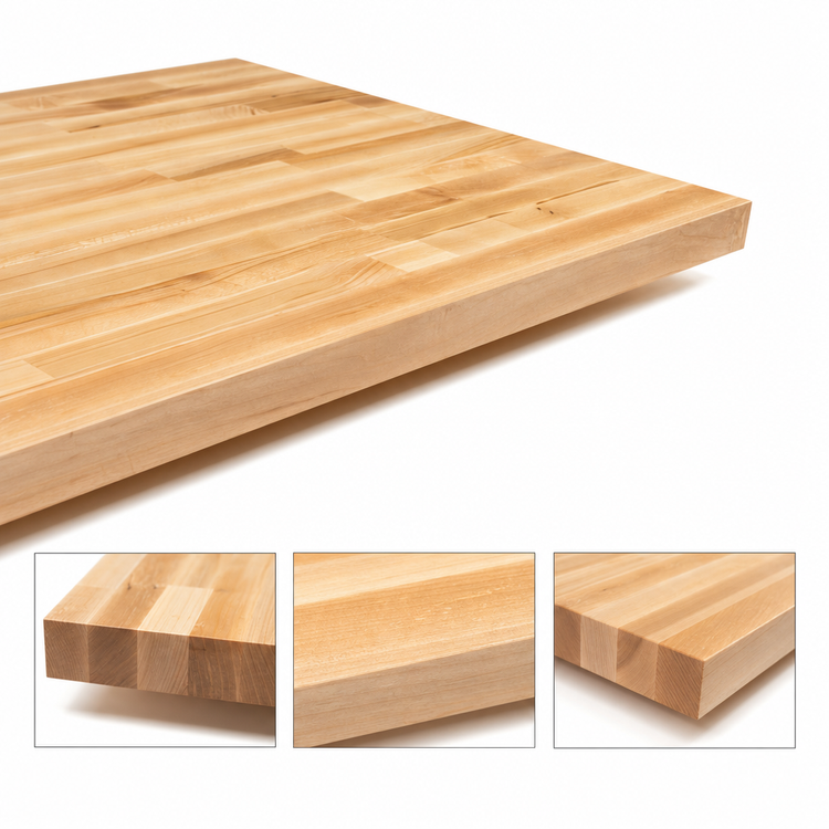 Product image #4 for Boos Block Northern Hard Rock Maple Kitchen Countertop, 84 x 48 x 1-3/4 Inch, Blended Rails, Varnique Finish