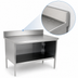 Thumbnail image #4 for John Boos Open-Front Enclosed Base Stainless Steel Work Table with 5-Inch Backsplash, 60 x 30 Inches