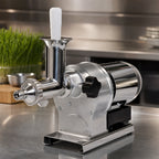 Thumbnail image #4 for Juicernet by Mulligan Associates JuiceMatic SB0850 Stainless Steel Countertop Manual-Feed Wheatgrass Juicer with Pulp Extractor