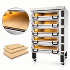 Thumbnail image #4 for PizzaMaster PM 1135ED 5-Deck Electric Pizza Deck Oven with Stand, Ceramic Clay Stones, 932°F Maximum