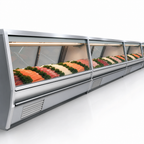Thumbnail image #4 for Howard-McCray 40E Series R-CFS40E-10-S-LED Remote Fish/Poultry Service Case, Single Duty, Straight Glass, 124-1/2-Inch, Stainless Steel, LED