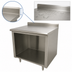 Thumbnail image #4 for Advance Tabco Special Value 48-Inch x 24-Inch Open Base Stainless Steel Work Table with 5-Inch Backsplash