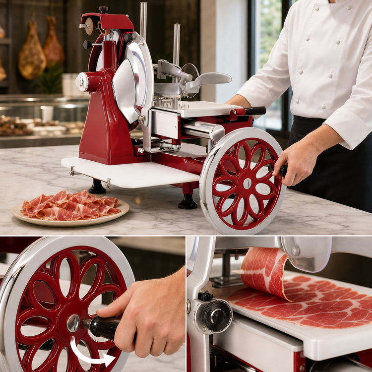 Product image #4 for Volano Trento 14-Inch Manual Flywheel Meat Slicer