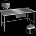 Thumbnail image #4 for Eagle Deluxe Series 84-Inch x 36-Inch Stainless Steel Work Table with 1-1/2-Inch Rear Upturn and Tubular Base