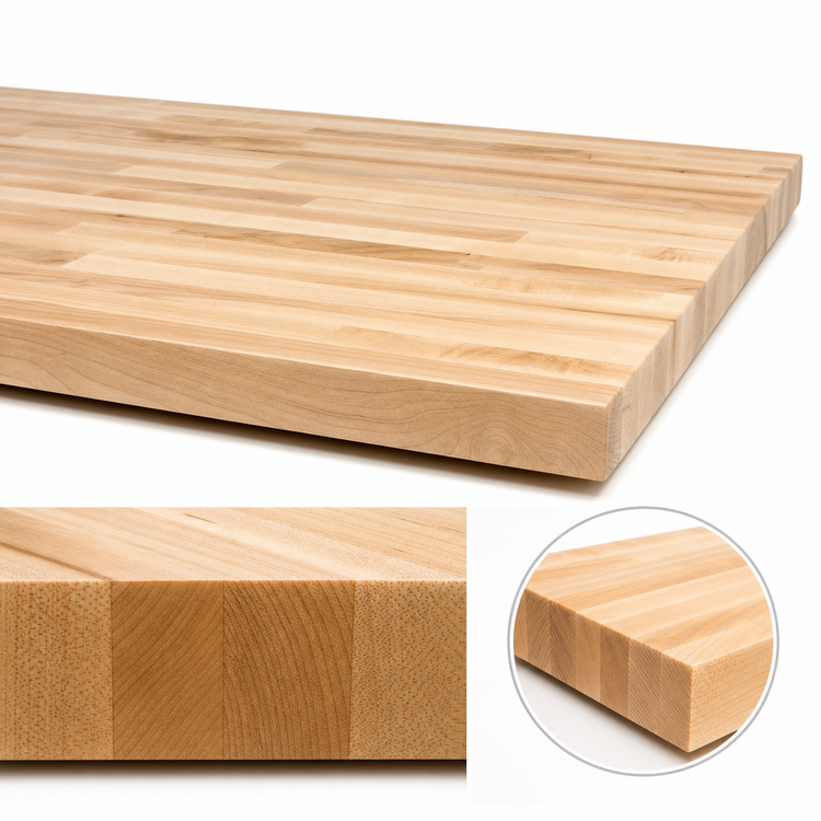 Product image #4 for Boos Block Blended Edge Grain Northern Hard Rock Maple Kitchen Countertop, 60 x 25 x 1-1/2 Inch, Varnique Finish