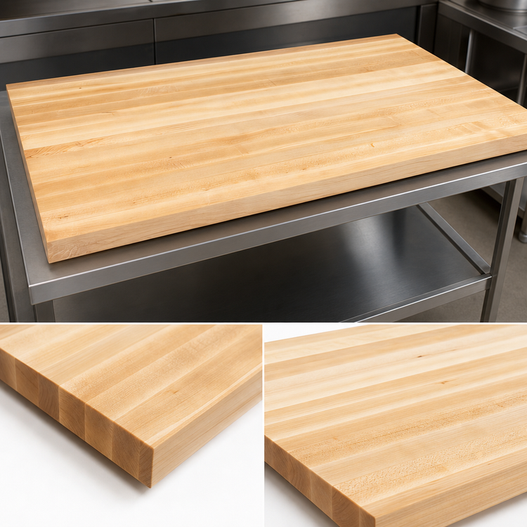 Product image #4 for John Boos Boos Block KCT4842-O Northern Hard Rock Maple Kitchen Countertop, 48 x 42 x 1-1/2 Inch, Edge Grain, Penetrating Oil Finish