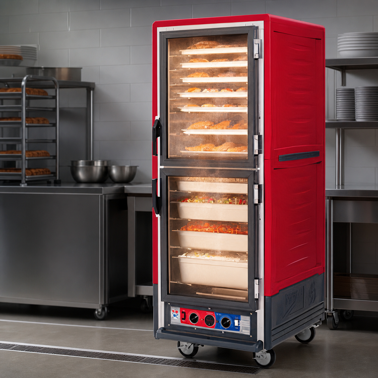 Product image #4 for Metro C5 3 Series Mobile Full-Height Moisture Heated Holding & Proofing Cabinet with Dutch Clear Polycarbonate Doors