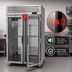 Thumbnail image #4 for Turbo Air PRO Series Two-Section Reach-In Glass Door Heated Holding Cabinet, 47.7 Cu. Ft.