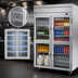 Thumbnail image #4 for Beverage Air Horizon Series Two-Section Reach-In Refrigerator with Four Half-Glass Hinged Doors, 46.88 Cu. Ft., Top-Mounted Self-Contained Refrigeration