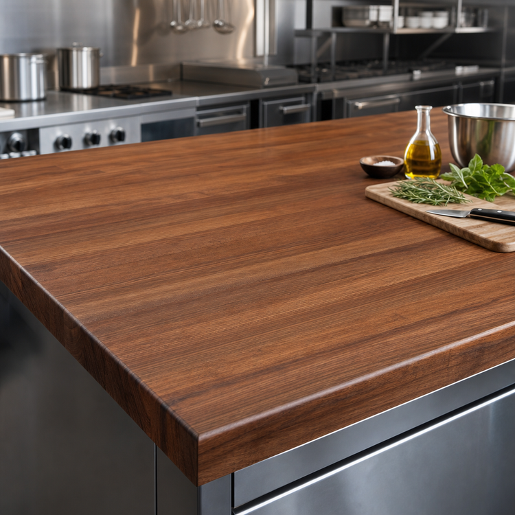 Product image #4 for Boos Block American Black Walnut Edge Grain Kitchen Countertop, 132 x 48 x 2-1/4 Inches, Varnique Finish