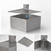 Thumbnail image #4 for Glastender Underbar Outside Wedge Corner Drainboard, 75° Angle, 24-Inch Deep, No Legs