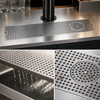 Thumbnail image #4 for Micro Matic USA DP-820D-36GR 36-Inch Surface Mount Stainless Steel Drip Tray Trough with Integral Glass Rinser