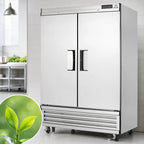 Thumbnail image #4 for Everest Refrigeration EBF2 50 Cu. Ft. Two-Section Reach-In Freezer, Solid Hinged Doors, Stainless Steel, Bottom-Mounted Refrigeration