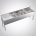 Thumbnail image #4 for Krowne Royal Series Four-Compartment Bar Sink Unit with Left and Right Drainboards, 96-Inch W x 19-Inch D