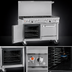 Thumbnail image #4 for Ultimate 48-Inch Gas Restaurant Range with 8 Open Burners, Standard Oven, and Cabinet Base