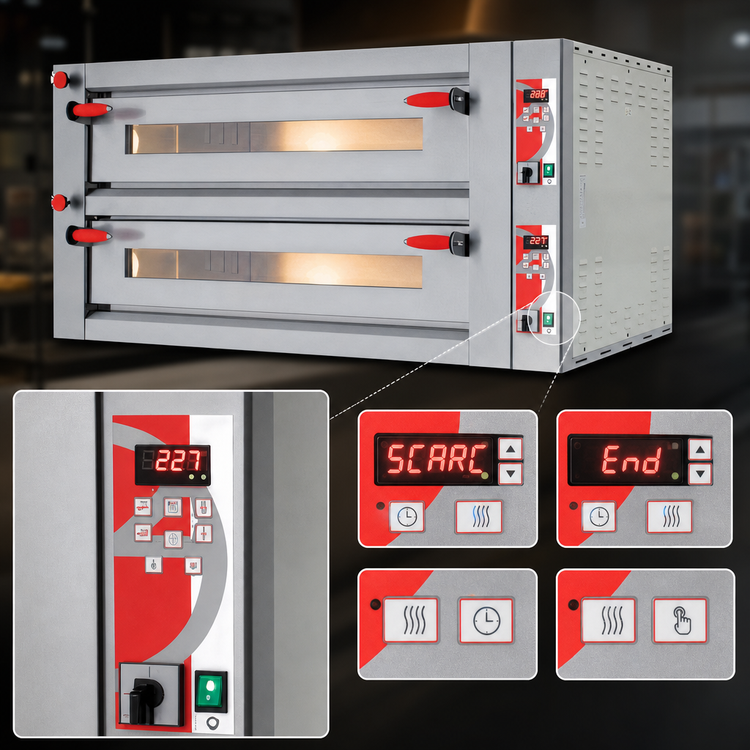 Product image #4 for Trento Fuoco Series Double-Chamber Electric Deck Pizza Oven, 56-3/4 Inch Wide, 18 kW