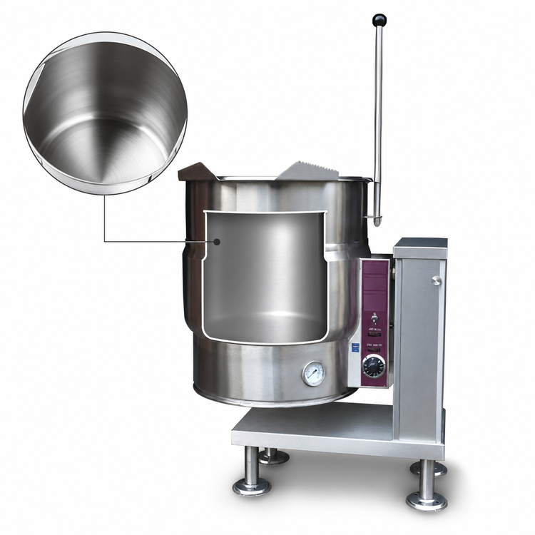 Product image #4 for Crown EC-20T 20 Gallon Electric 2/3 Jacketed Tilting Steam Kettle