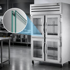 Thumbnail image #4 for True Mfg. - General Foodservice SPEC SERIES STA2R-4HG-HC Two-Section Reach-In Refrigerator, 4 Glass Half Doors, Stainless Steel Exterior