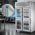 Thumbnail image #4 for True SPEC SERIES Two-Section Reach-In Glass Half Swing Door Refrigerator with 4 Glass Half Doors, Stainless Steel Front & Sides