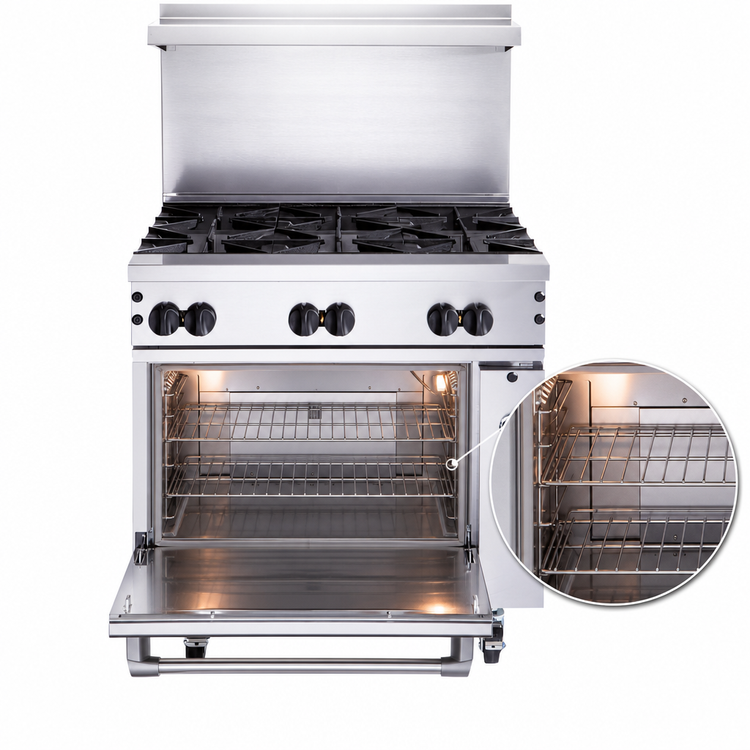 Product image #5 for Vulcan Endurance 36-Inch Natural Gas 6-Burner Restaurant Range with Standard Oven