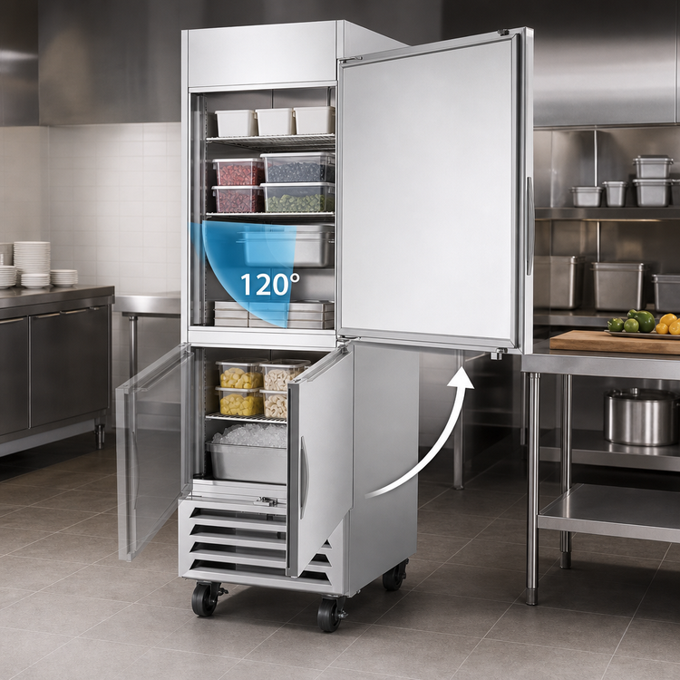 Product image #4 for Beverage-Air Horizon Series 23.32 Cu. Ft. One-Section Bottom Mount Reach-In Freezer with Solid Half Doors